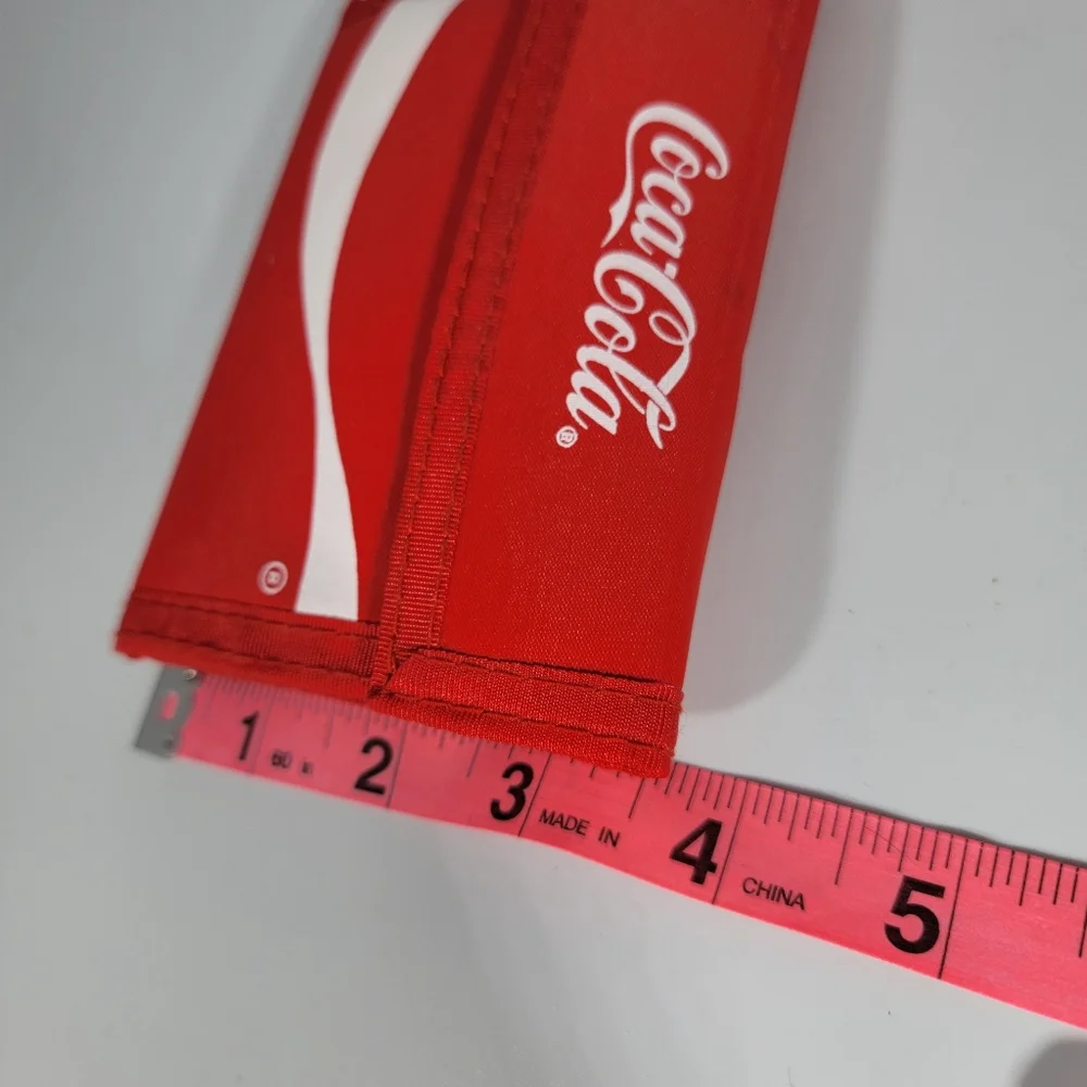 Coca Cola Wave Wallet Red Tri-Fold 1980s Classic Coke Wallet Vintage New